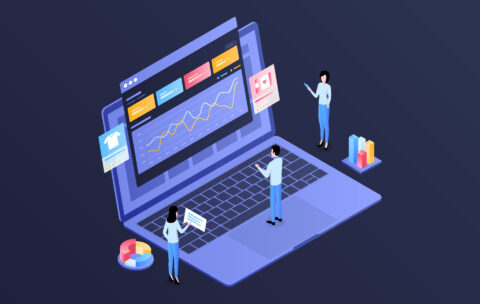 e-commerce-analytics-isometric-illustration-dark-gradient-suitable-for-mobile-app-website-banner-diagrams-infographics-and-other-graphic-assets-vector